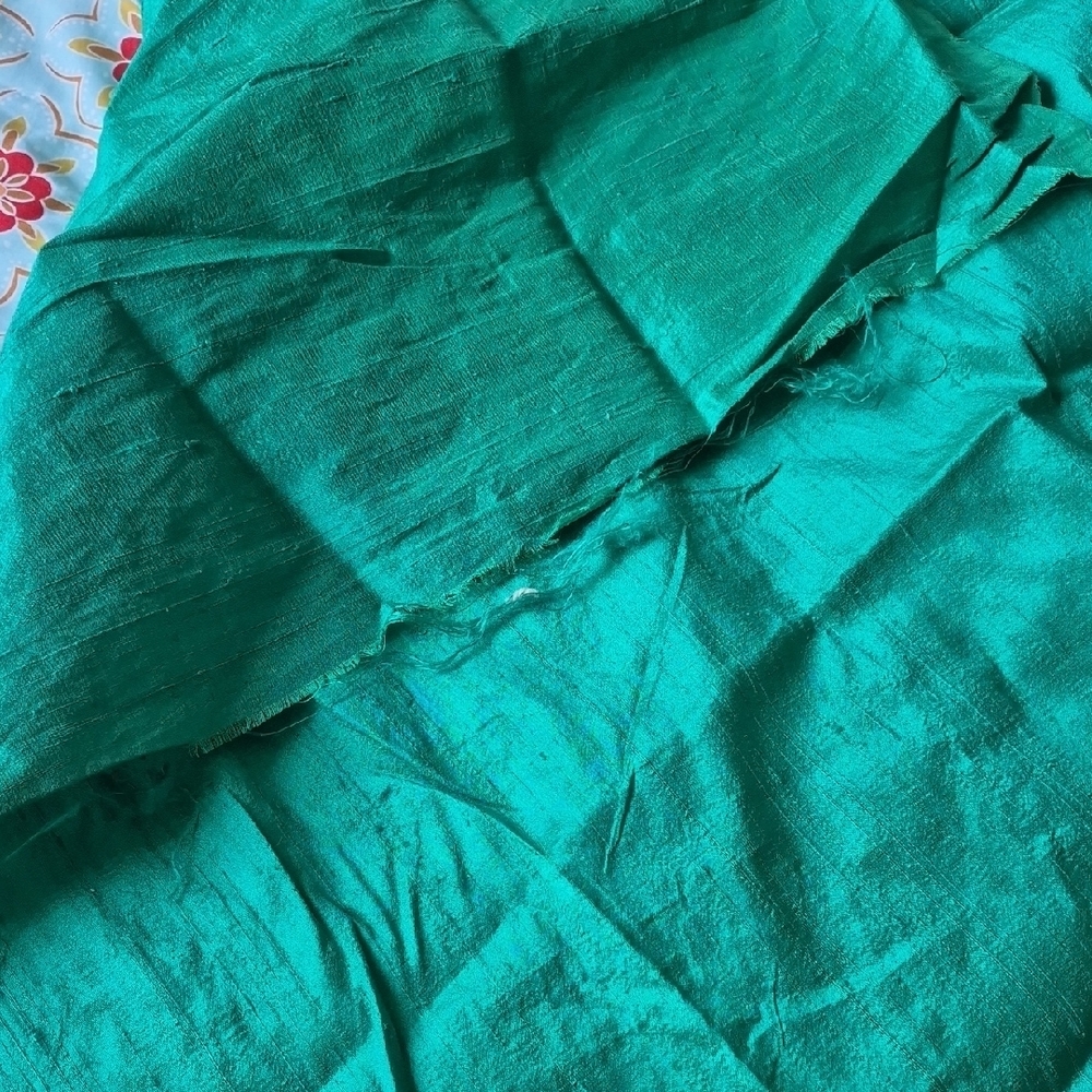 Dupioni Silk Fabric - Green, Pink, Orange/Pink Iridescent - Picture 16 of 16